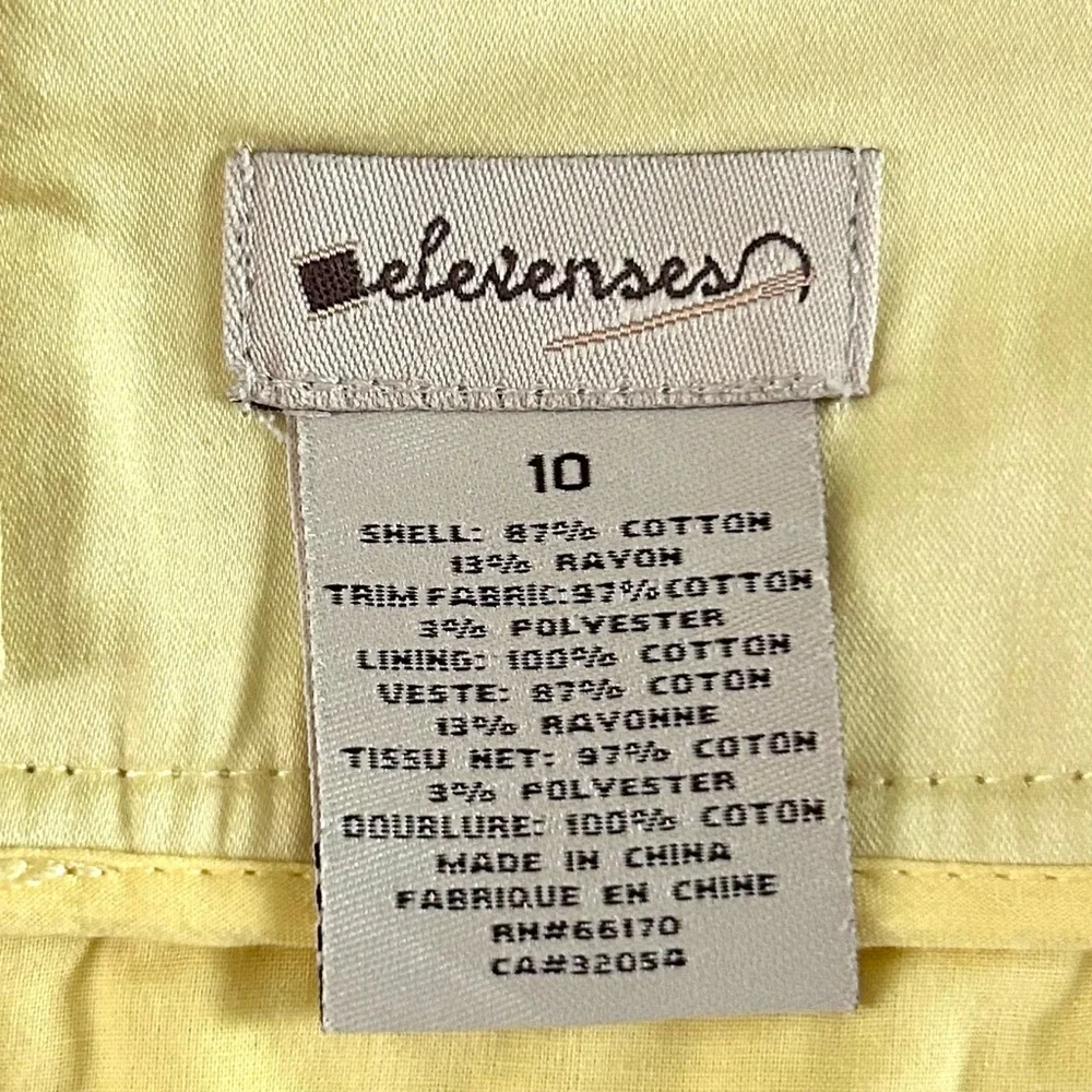 Anthropologie Elevenses Allamanda Buttercream Yellow Lace Pencil Skirt, size 10 - Picture 4 of 8